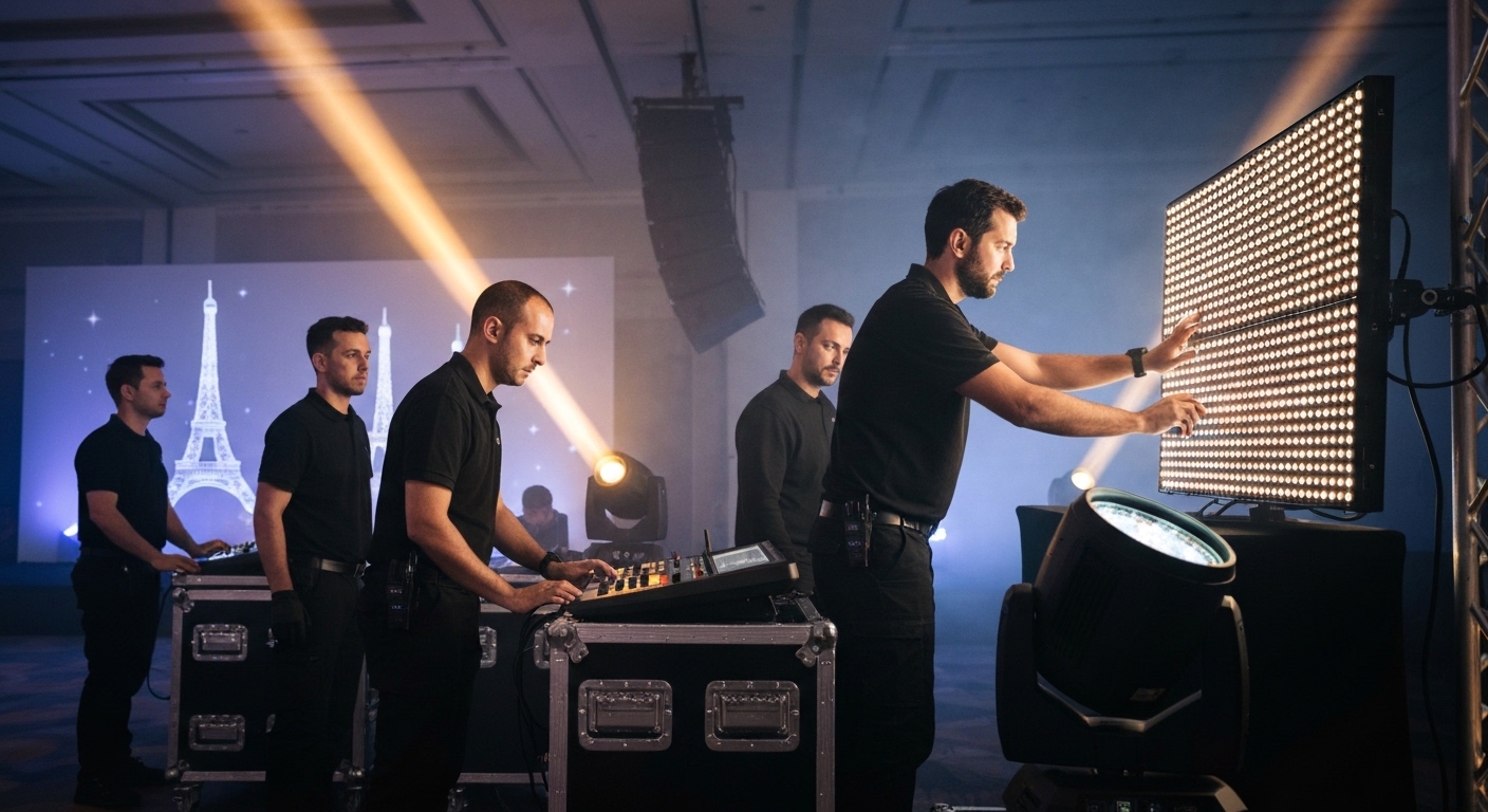 Paris lighting crew hire: your assurance of a flawless professional event (5-step process)