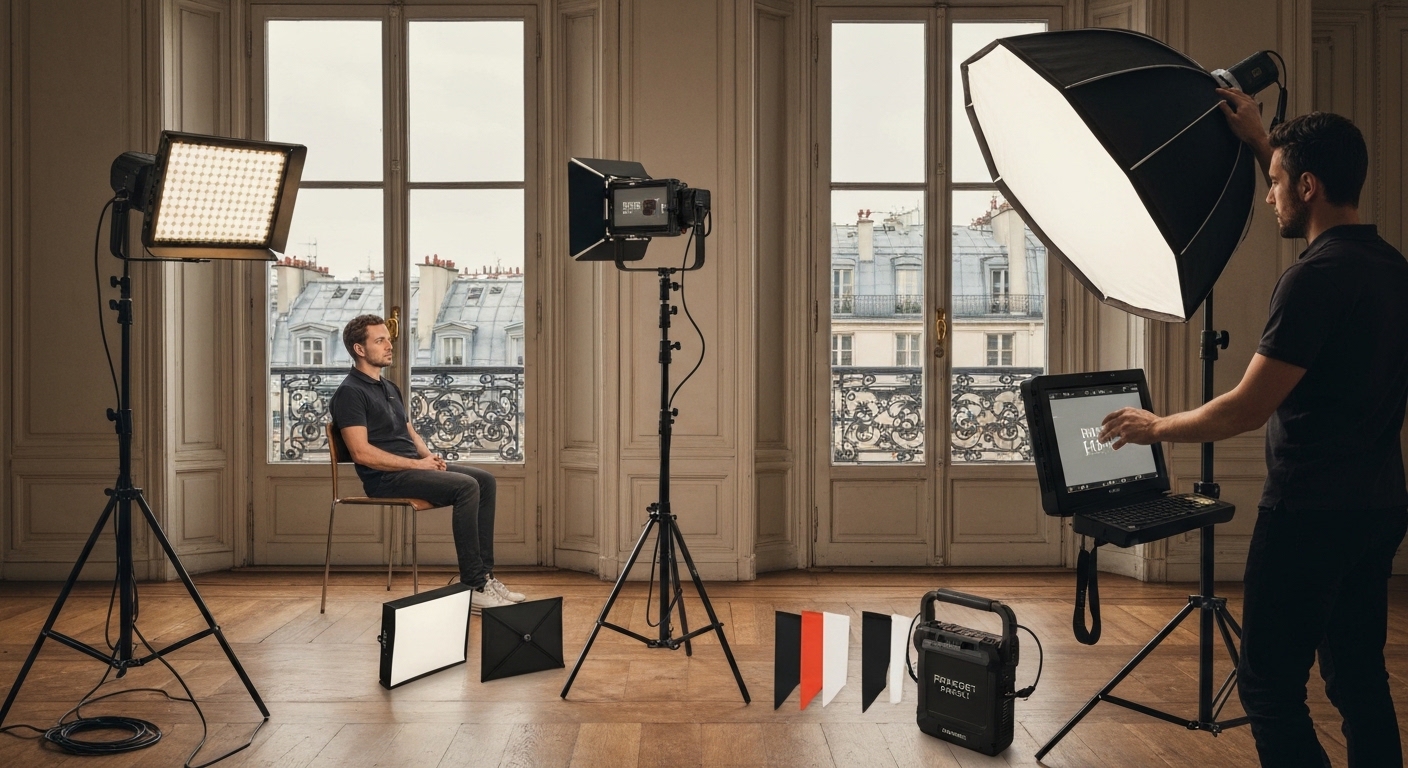 Professional lighting package paris video: your assurance of flawless production quality (95-150€/day)
