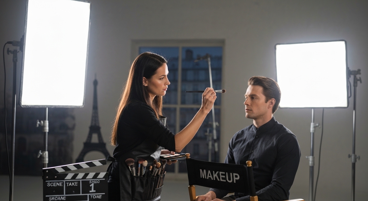 Makeup artist paris film crew: your assurance of on-set professionalism and creative precision