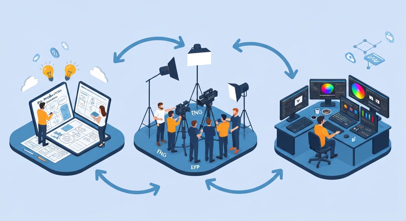 Video production: beyond filmmaking, your complete guide to the modern process (3 core stages)