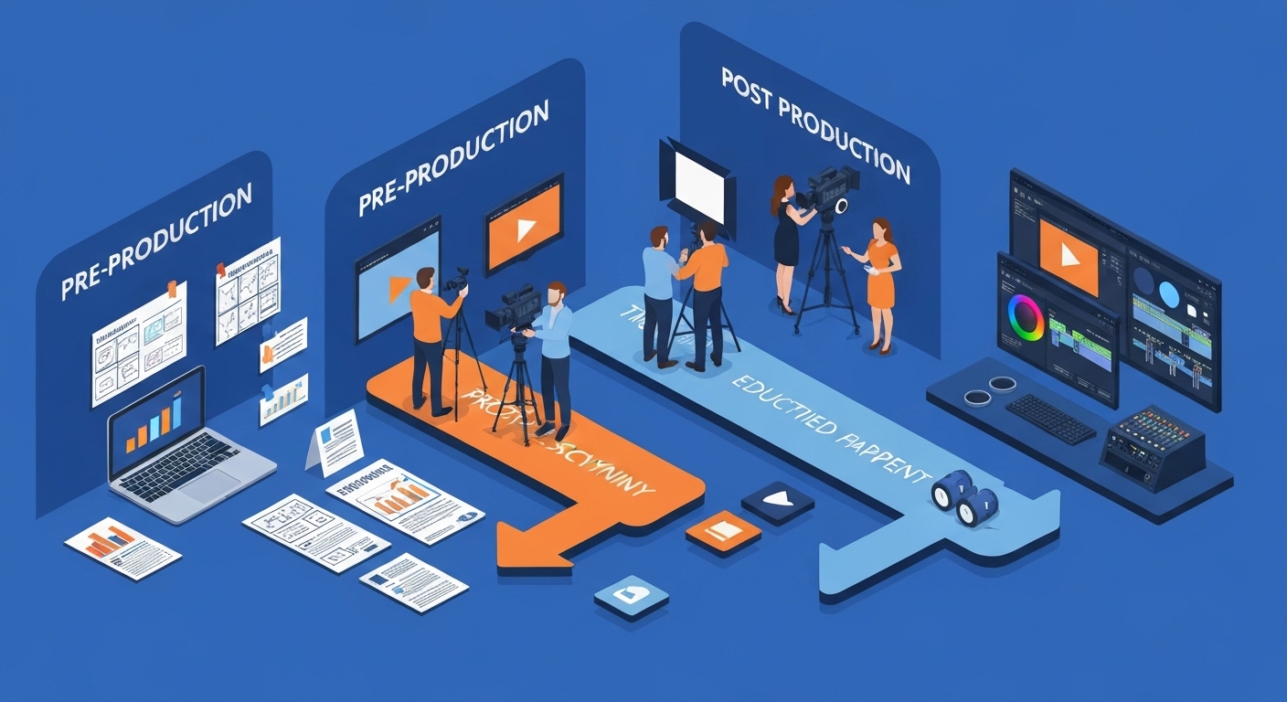 What is video production? the complete process from concept to screen (3 essential stages)
